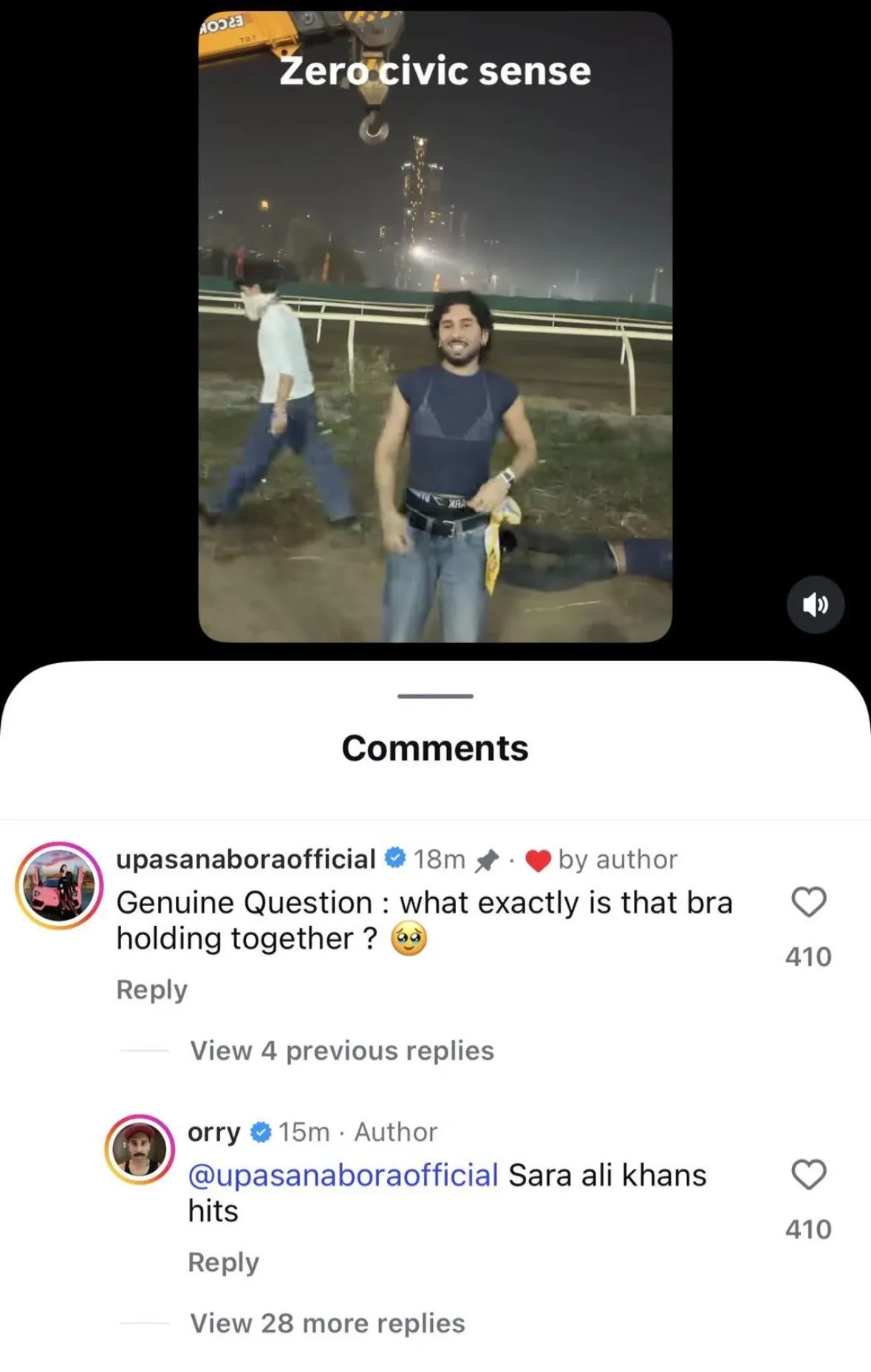 Orry dig at Sara Ali Khan