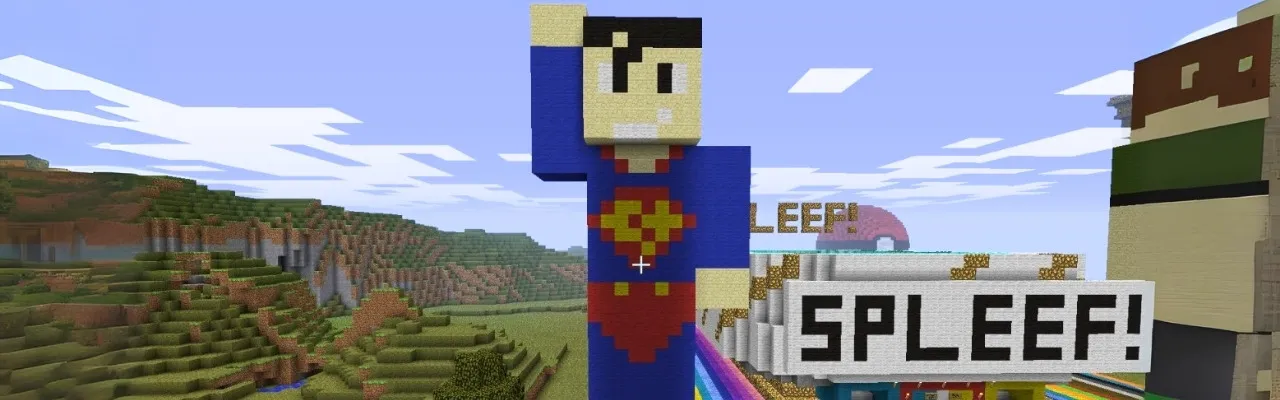 Superman lands in Minecraft