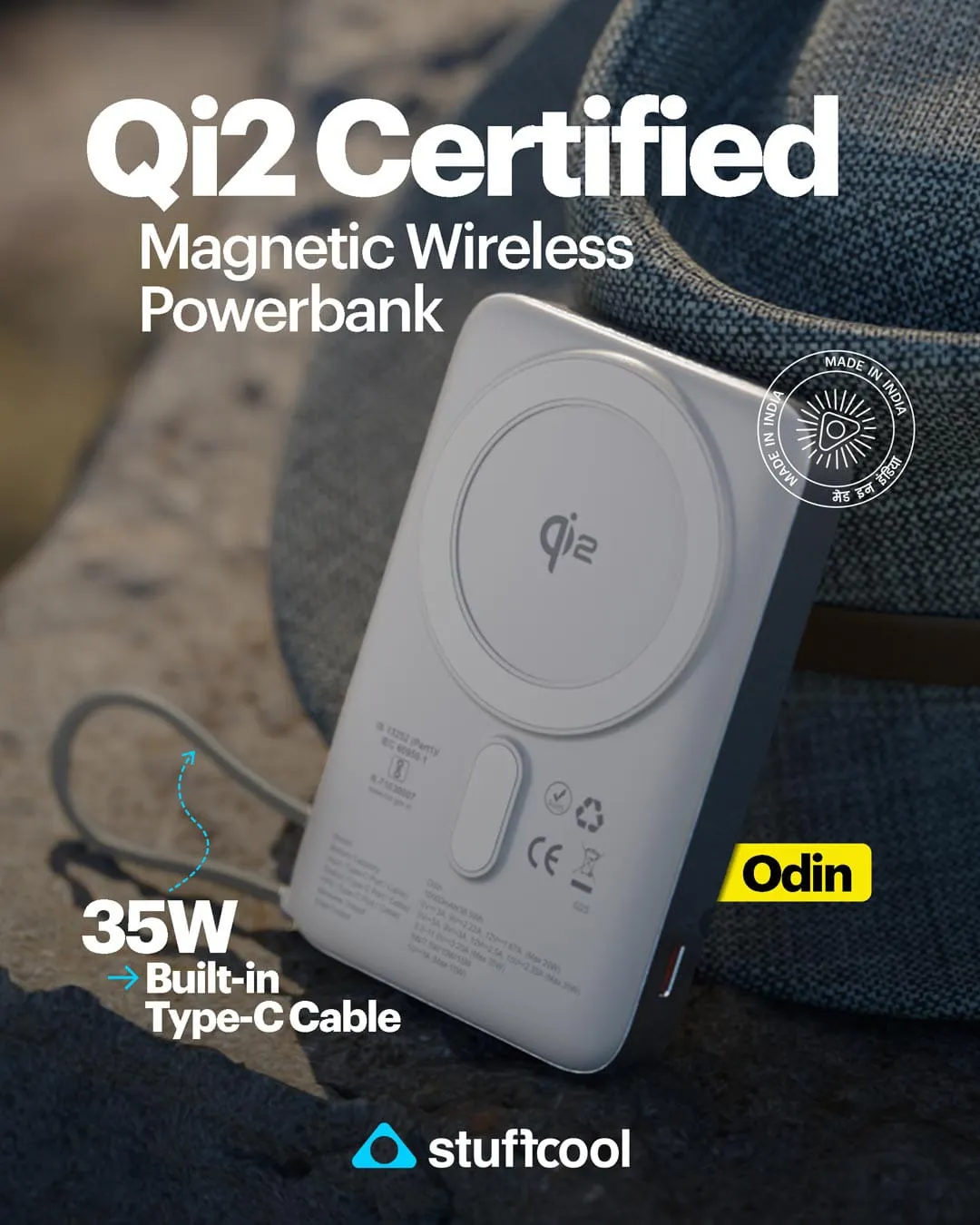 Stuffcool introduces Odin Qi2-certified MagSafe power bank for fast, cable-free charging