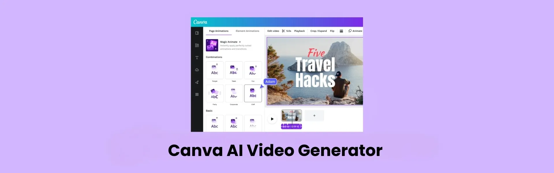 Canva AI free AI video generator – Best all-in-one option