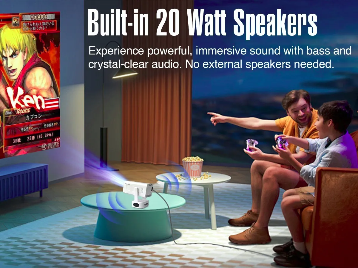XElectron Techno and Techno Plus Smart Projector with built in 20W Bluetooth Speaker