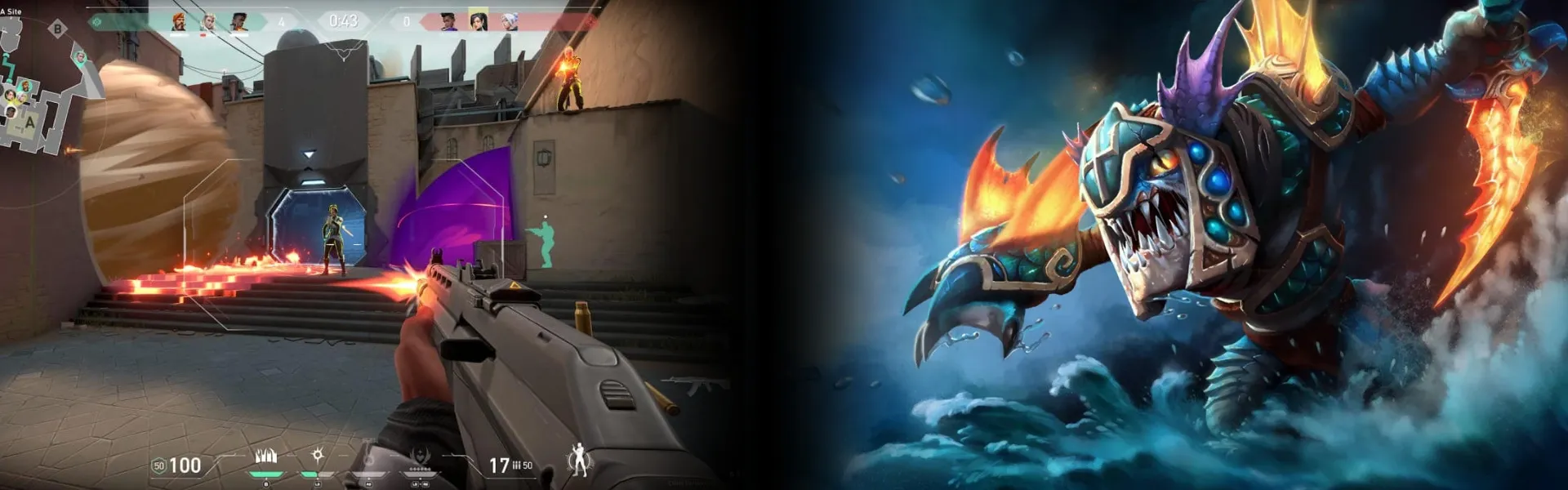 Valorant and Dota 2 Battles