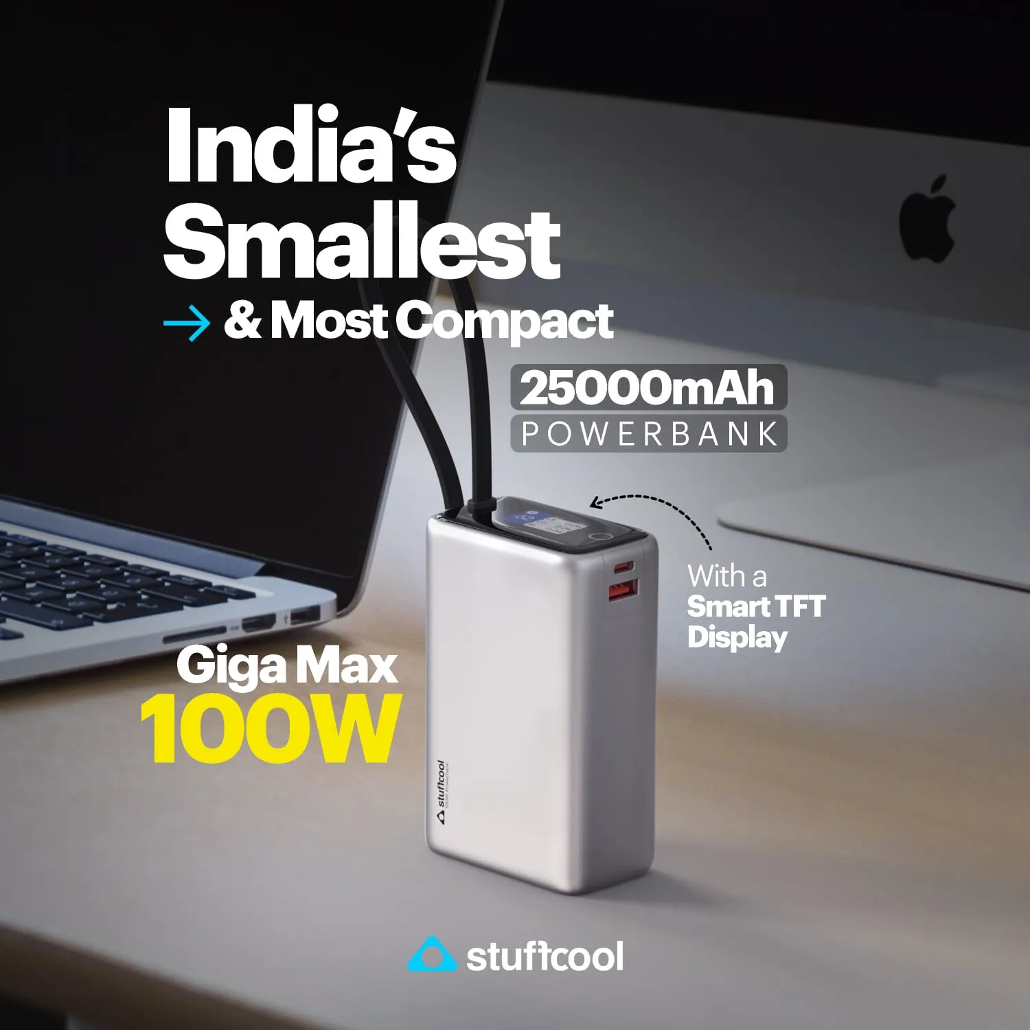 Stuffcool launches Giga Max, India’s smallest 25,000mAh 100W powerbank