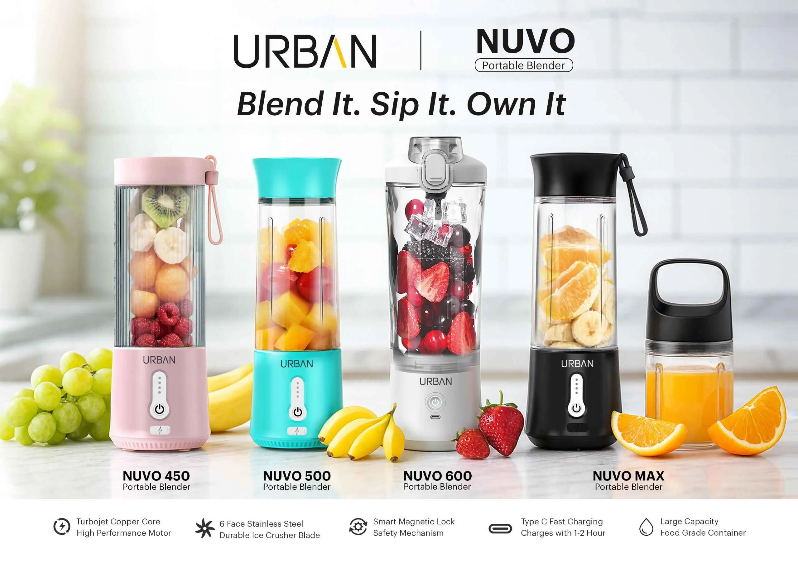 URBAN NUVO Portable Blender