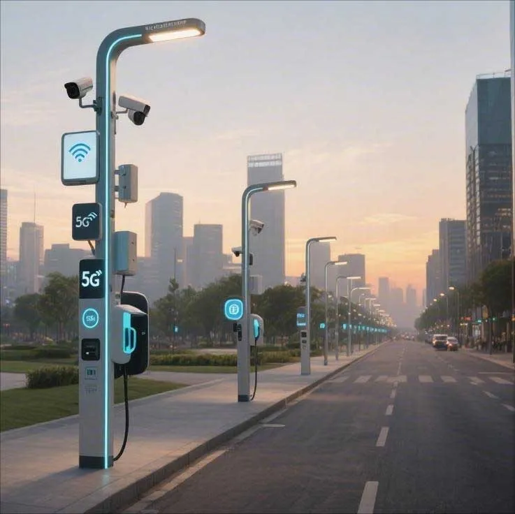 Smart poles and IoT infrastructure upgrading cities