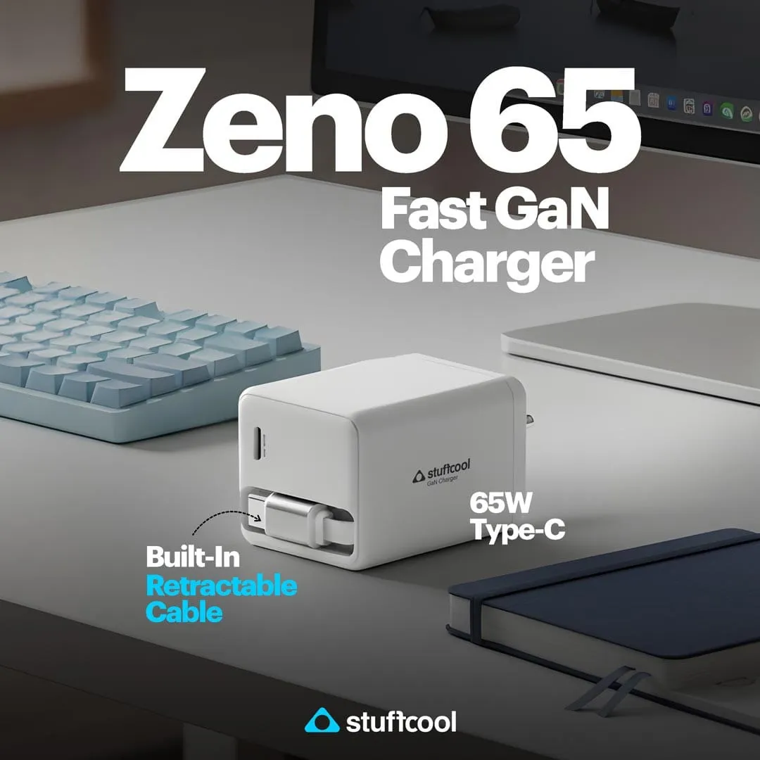 Stuffcool launches 65W GaN charger with built-in retractable cable