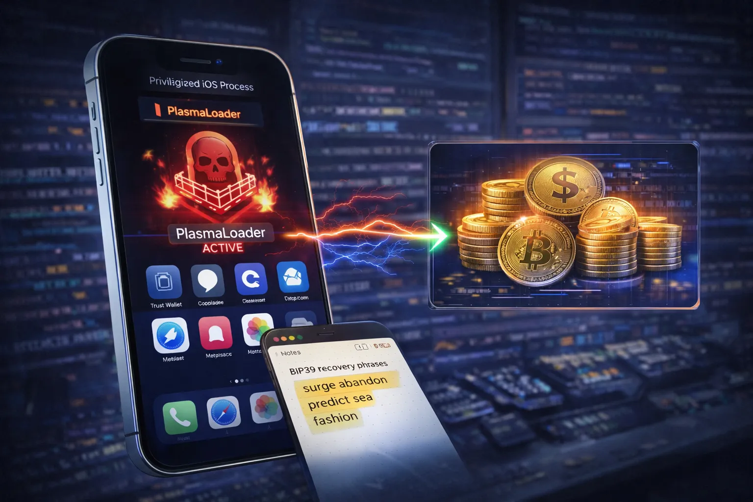 Cryptocurrency theft as the final objective