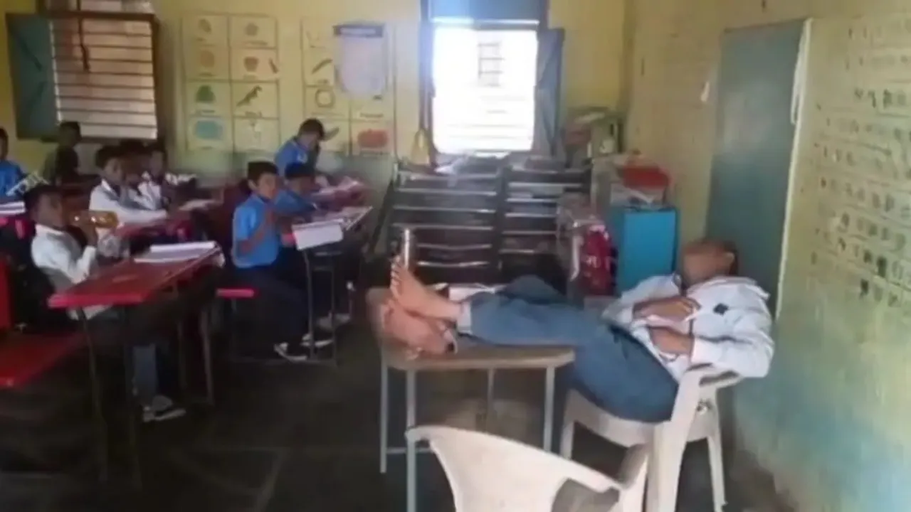Maharashtra Teacher Naps, Snores For 30 Minutes In Class Full Of Children