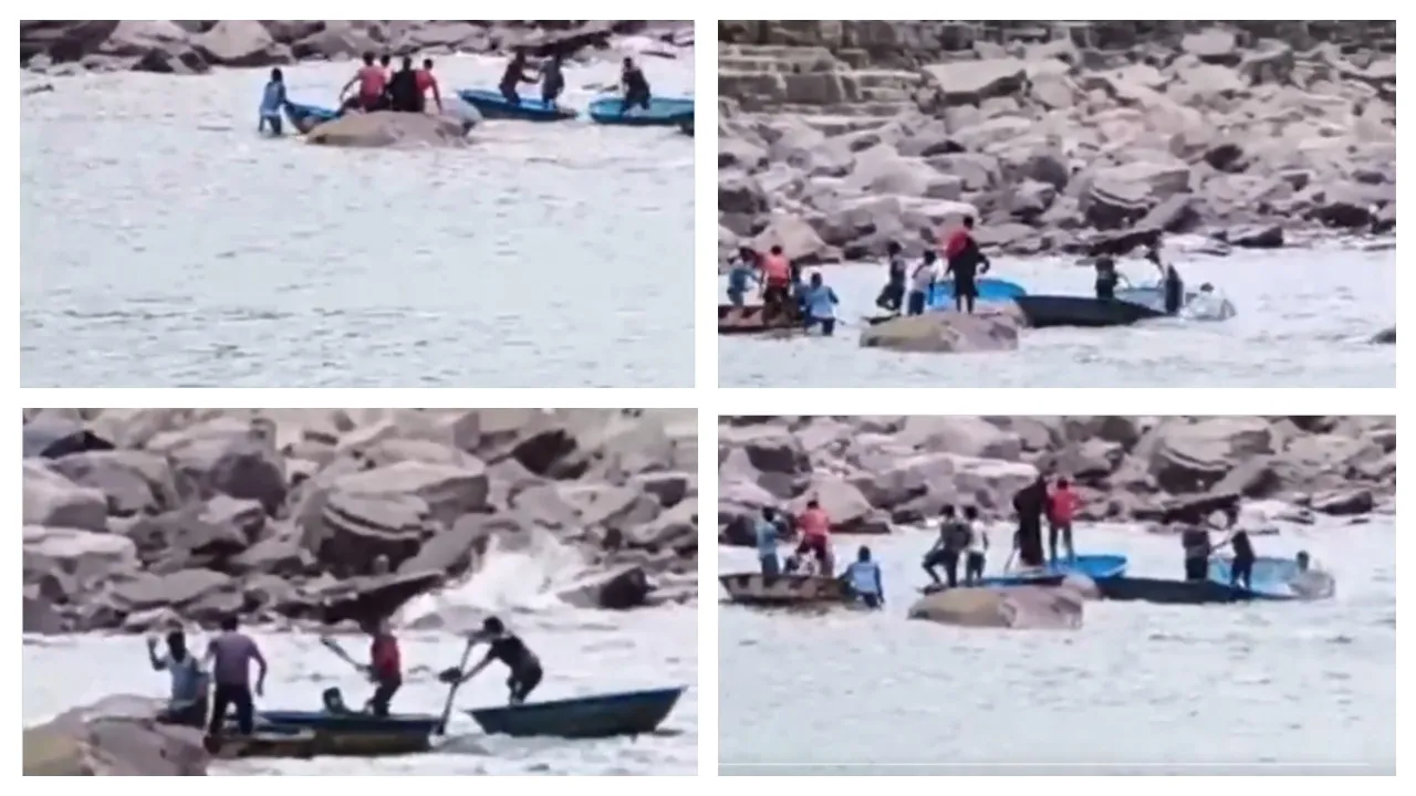 Fishermen fighting for fish in Srisailam reservoir