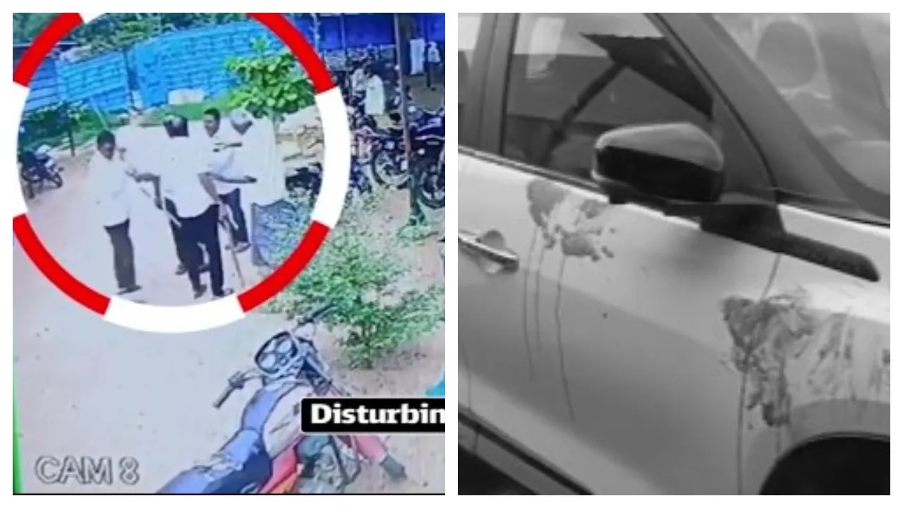 Attempted murder by hitting a car at a police station