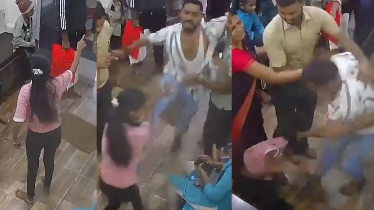 A receptionist girl beaten up by a Guy in Kalyan MH