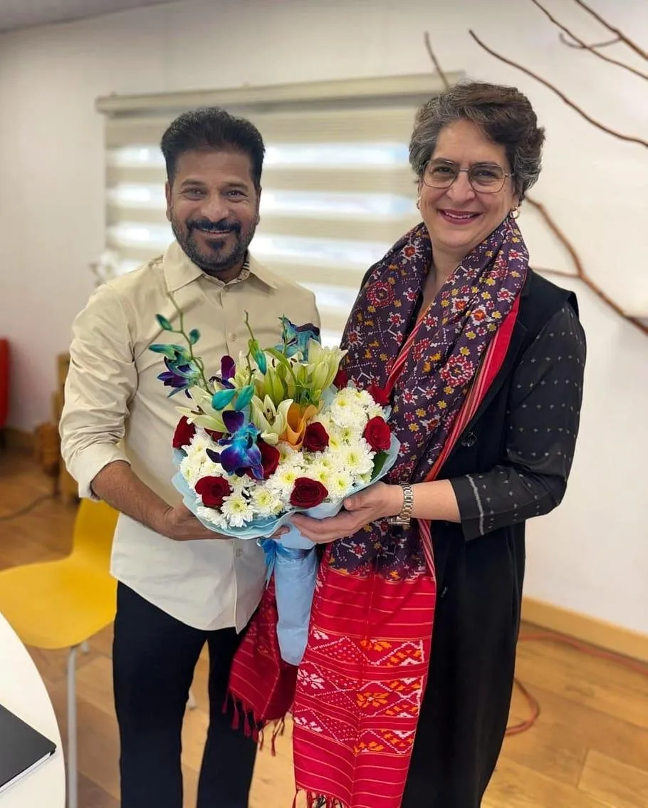 Revanth Reddy - Priyanka Gandhi
