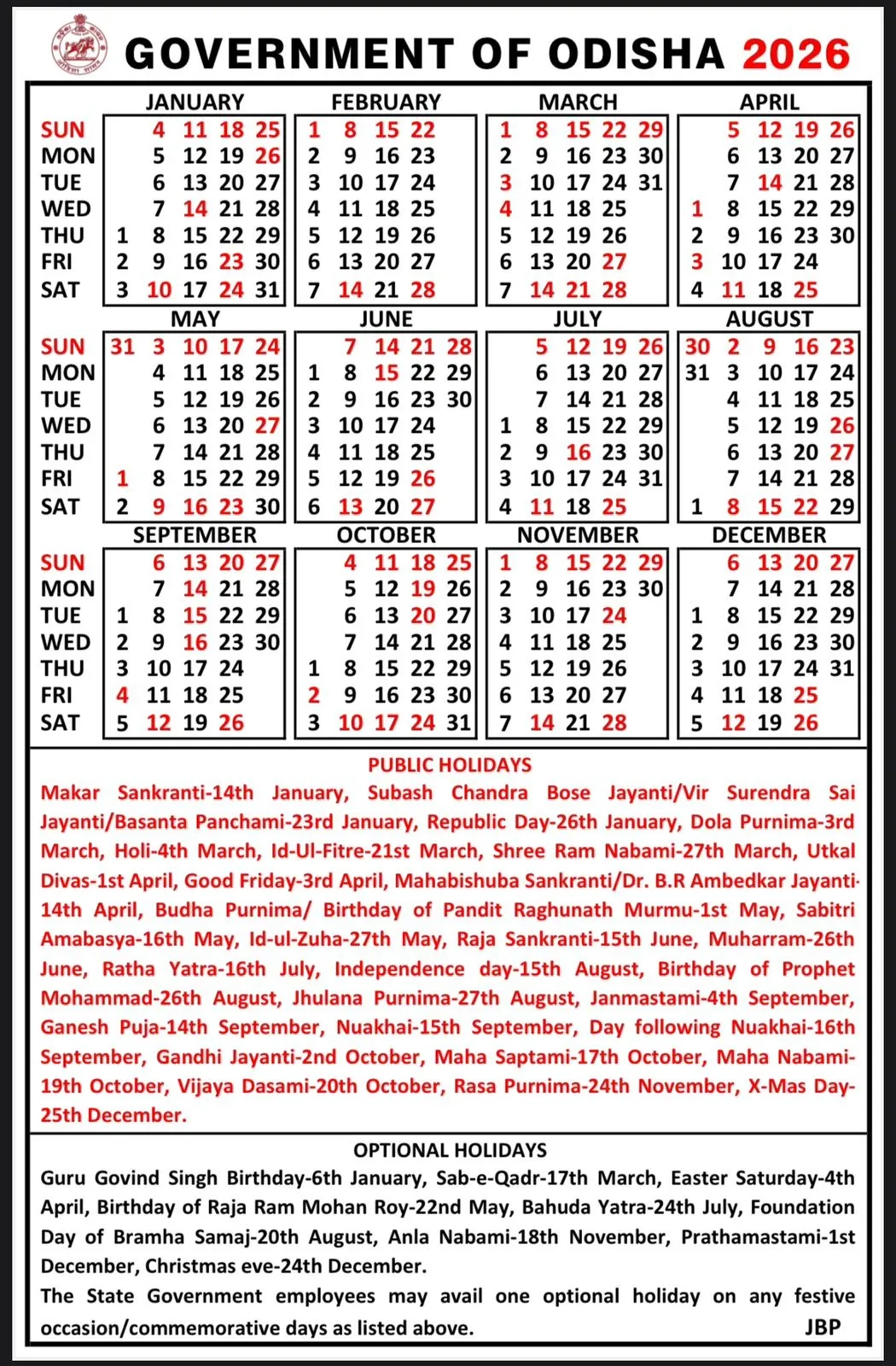 Calendar
