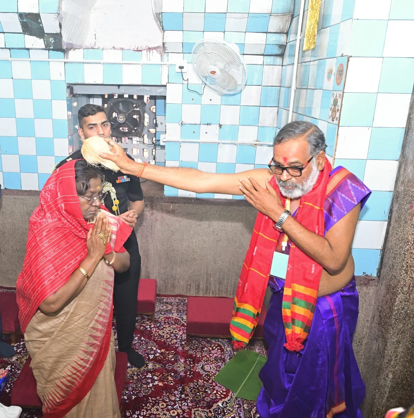 President Droupadi Murmu at Biraja Temple
