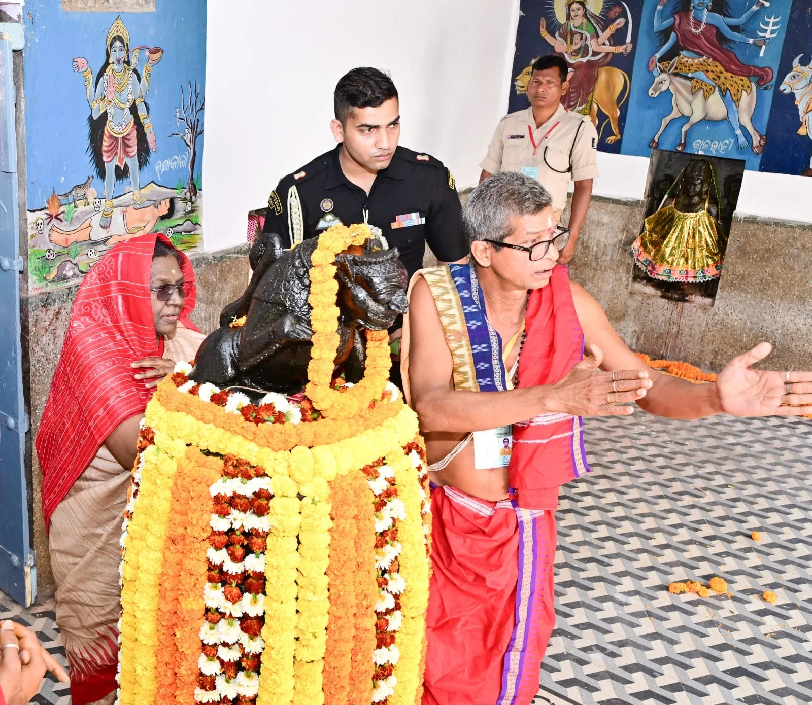 President Droupadi Murmu at BIraja Temple