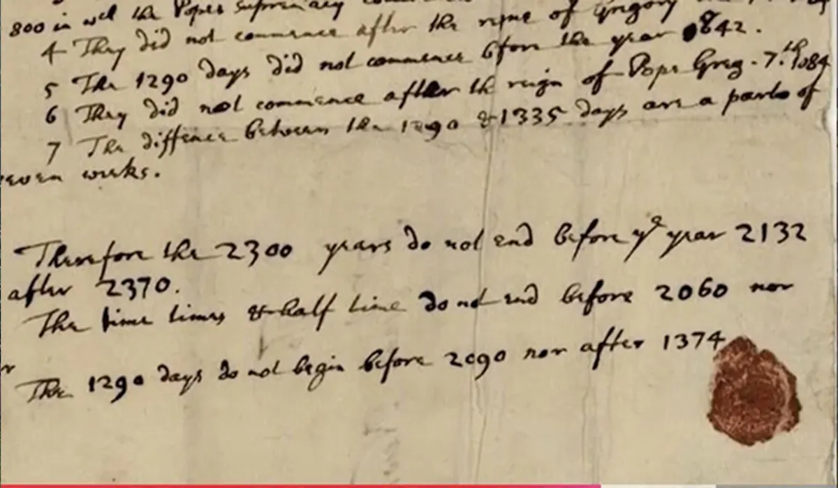 isac newton's letter