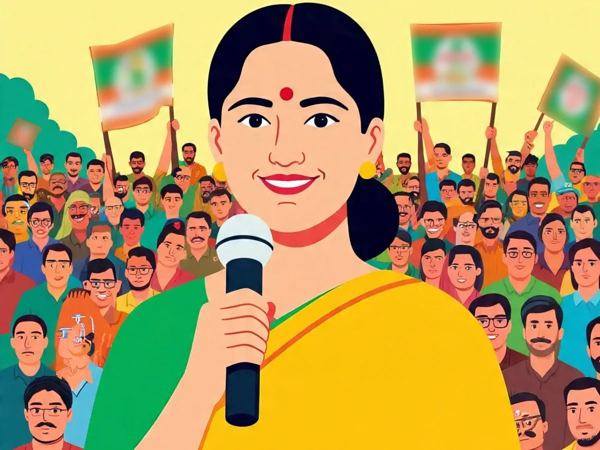 woman election campign