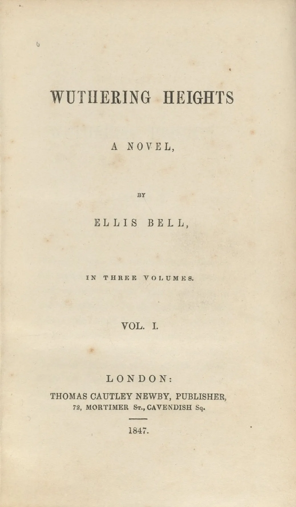 wuthering heights first edition