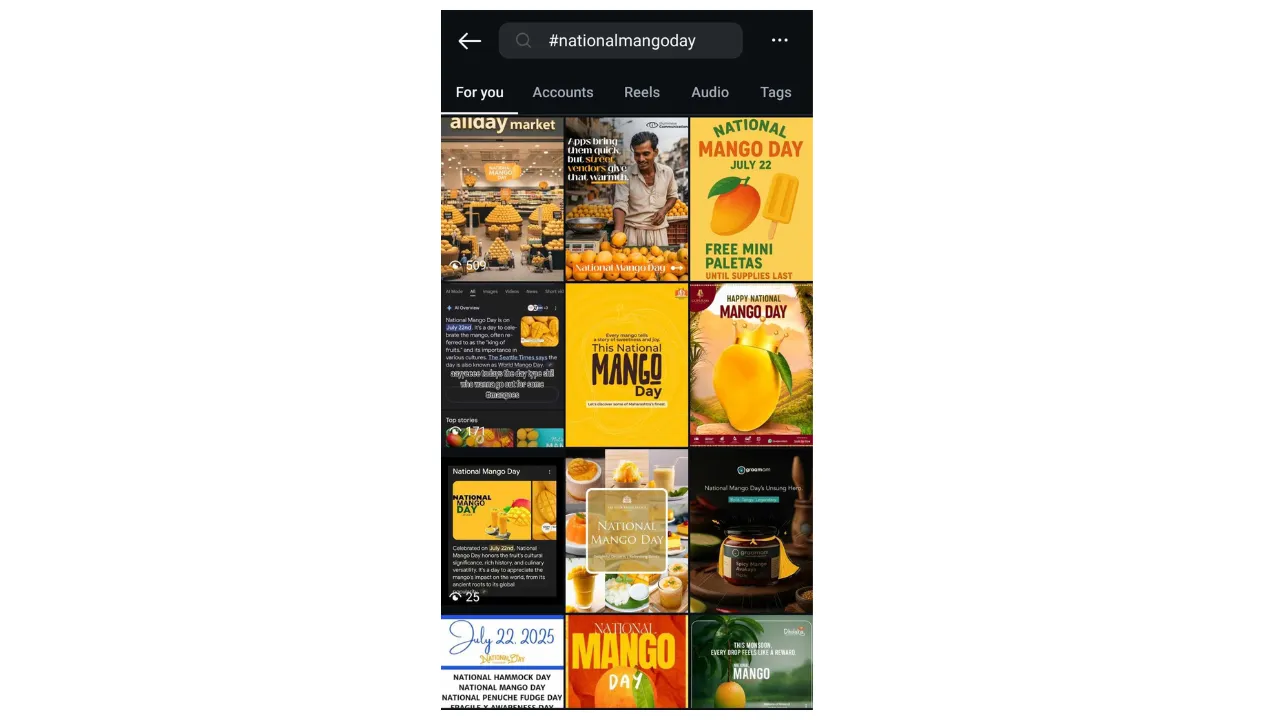 mango day instagram