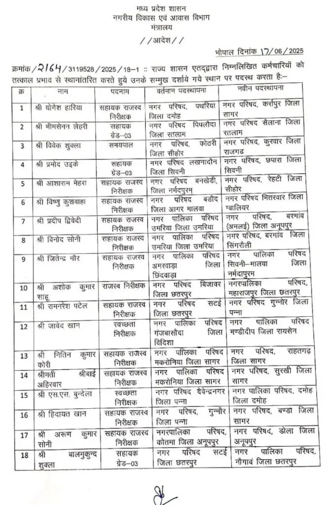 TRANSFER LIST
