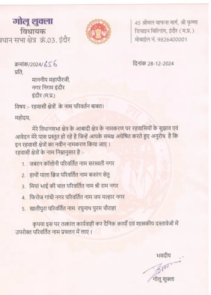 golu shukla letter