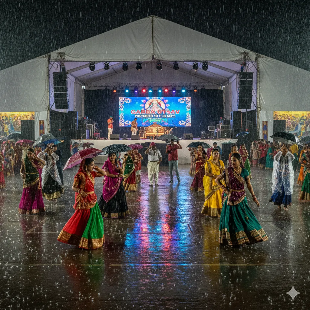 Garba grounds submerged