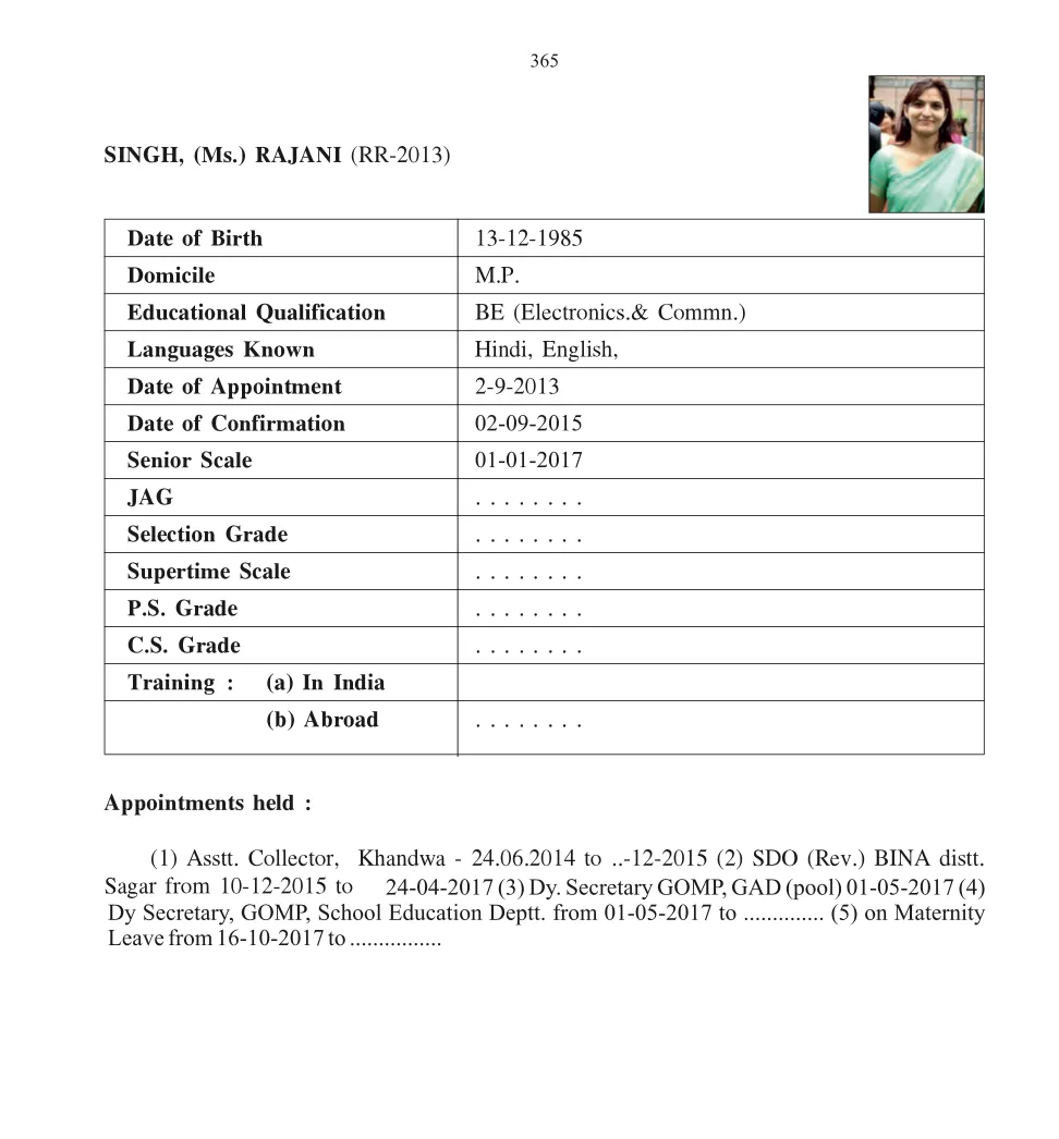 IAS Rajni Singh