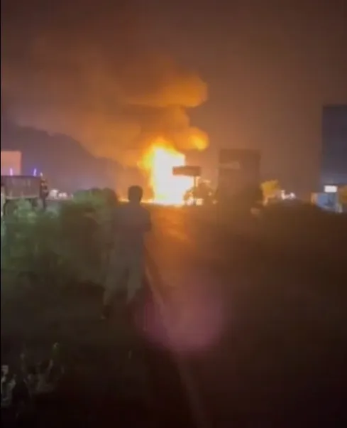 rajasthan-jaipur-ajmer-highway-chemical-tanker-lpg-cylinder-accident-2025