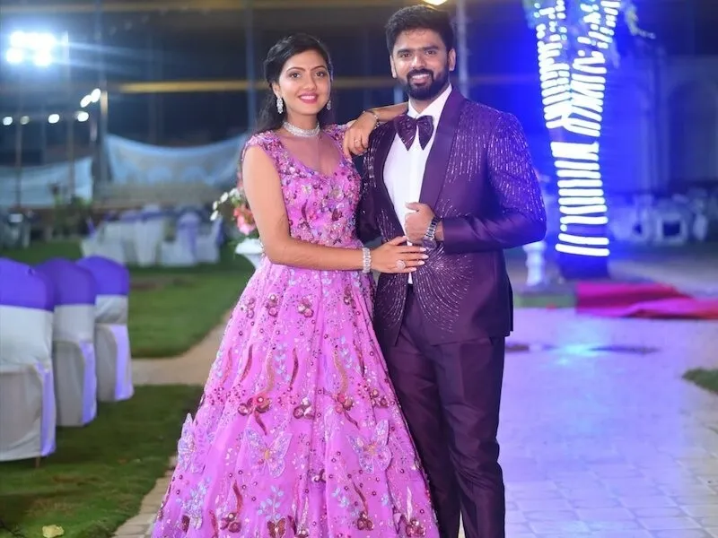 IAS Srushti Deshmukh with husband Dr Nagarjun Gowda