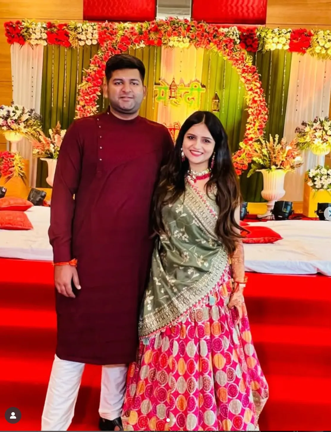 IAS Srijna Yadav with husband Himanshu Jain