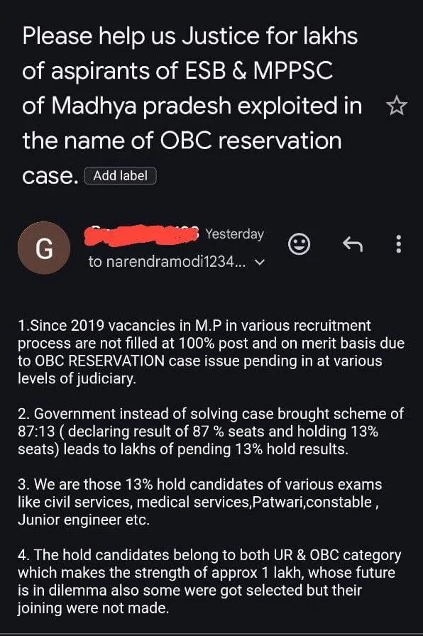 obc reservation