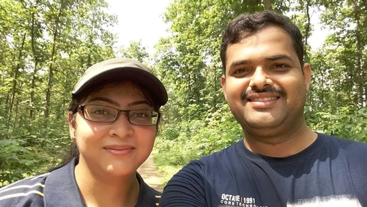 IAS Harshika with husband