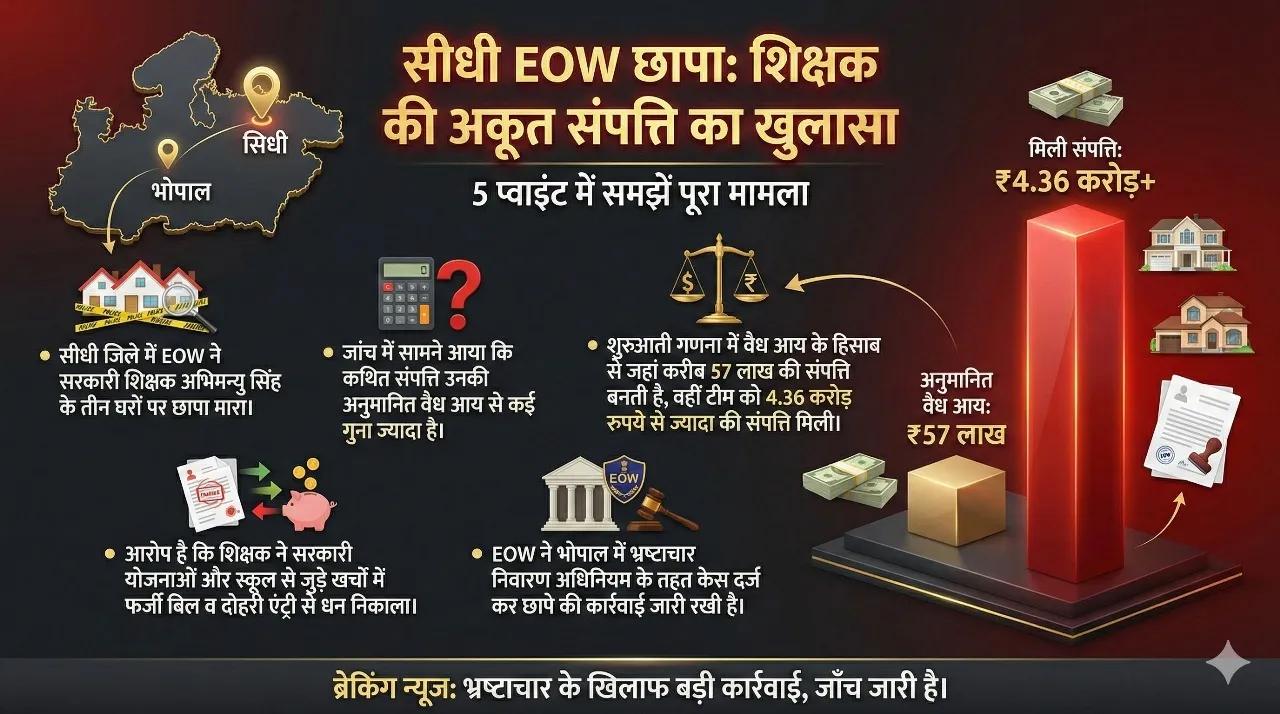 mp-eow-raid-government-teacher-abhimanyu-singh-sidhi