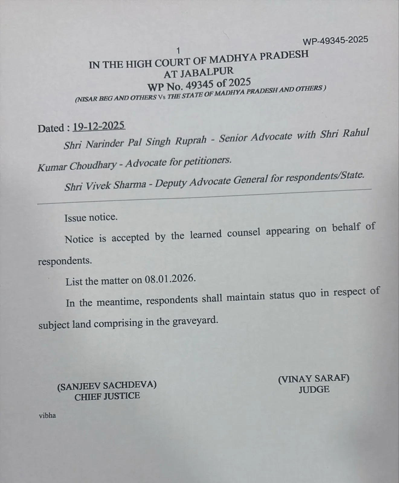 Chief Justice Sanjeev Sachdeva