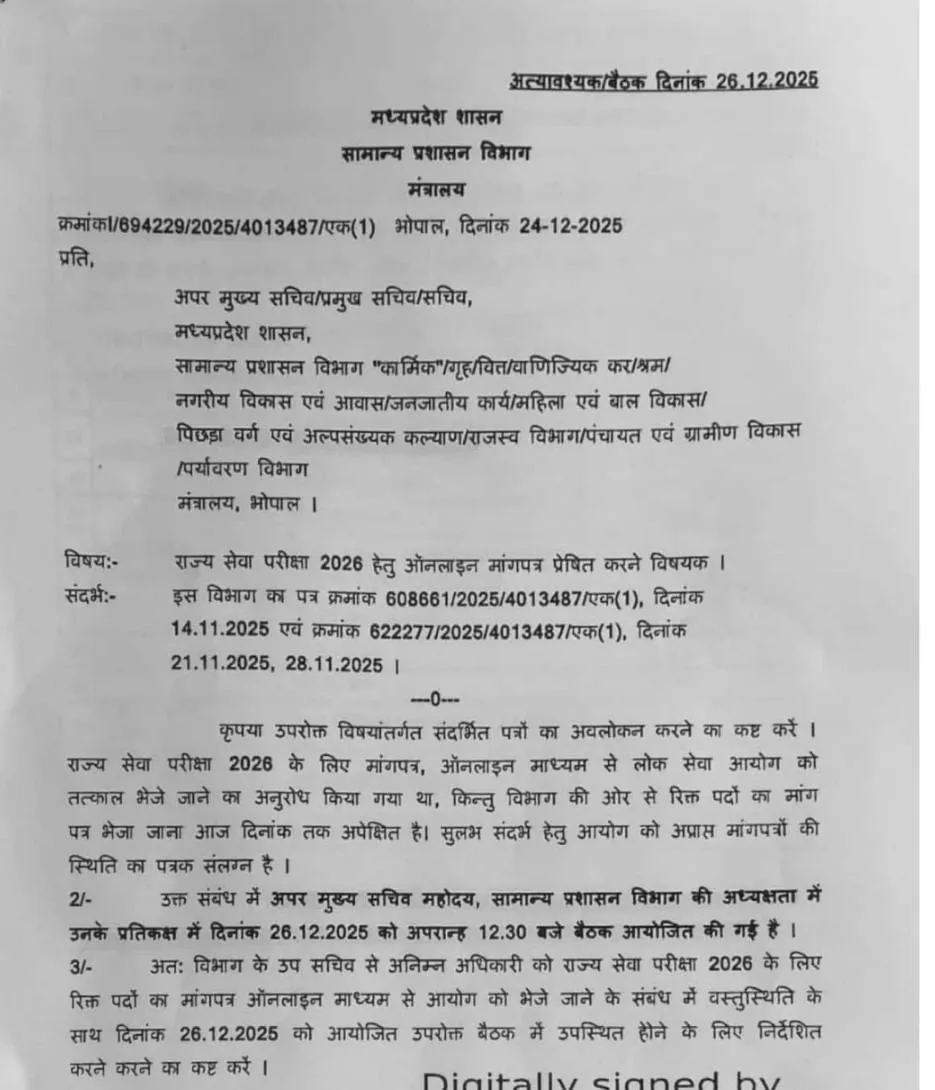 mppsc vacancy update