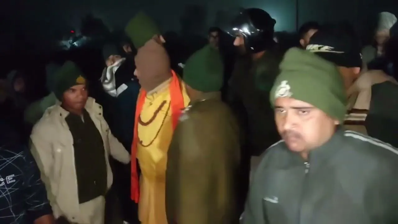 mauganj bjp mla pradeep patel protest public outrage