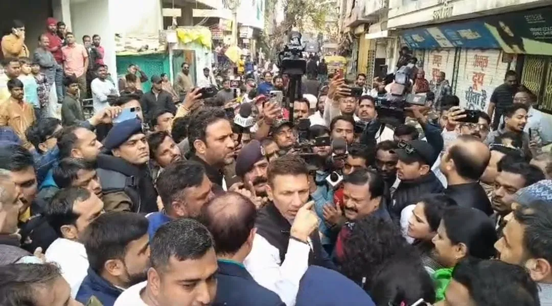 Congress leaders reached Bhagirathpura