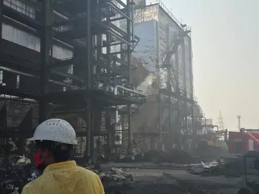 steel plant blast