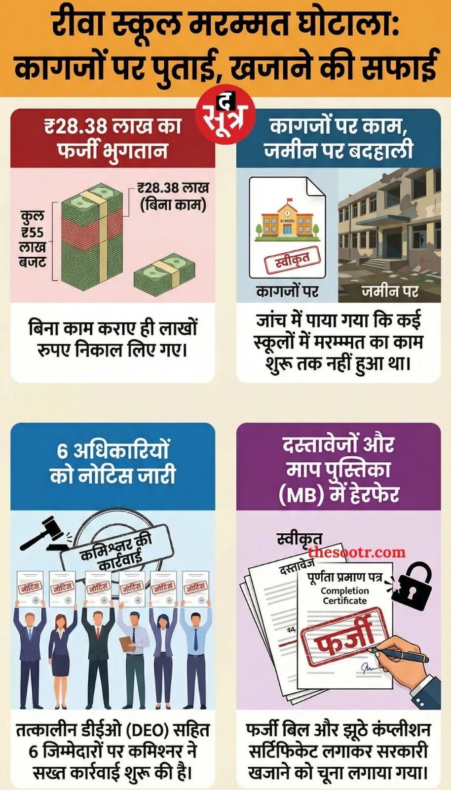 rewa-school-repair-scam-deo-notice-corruption