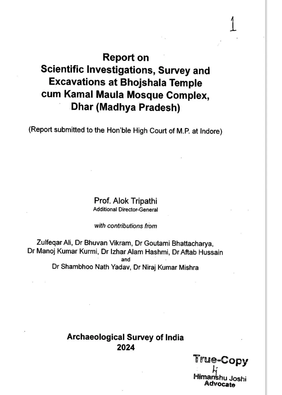 dhar bhojshala asi survey report temple evidence