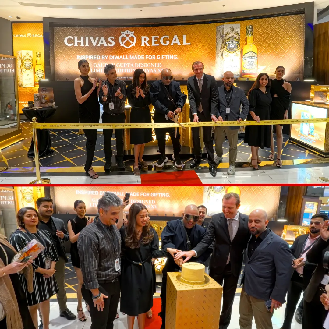 Chivas Regal XV at Mumbai airport cake celebration