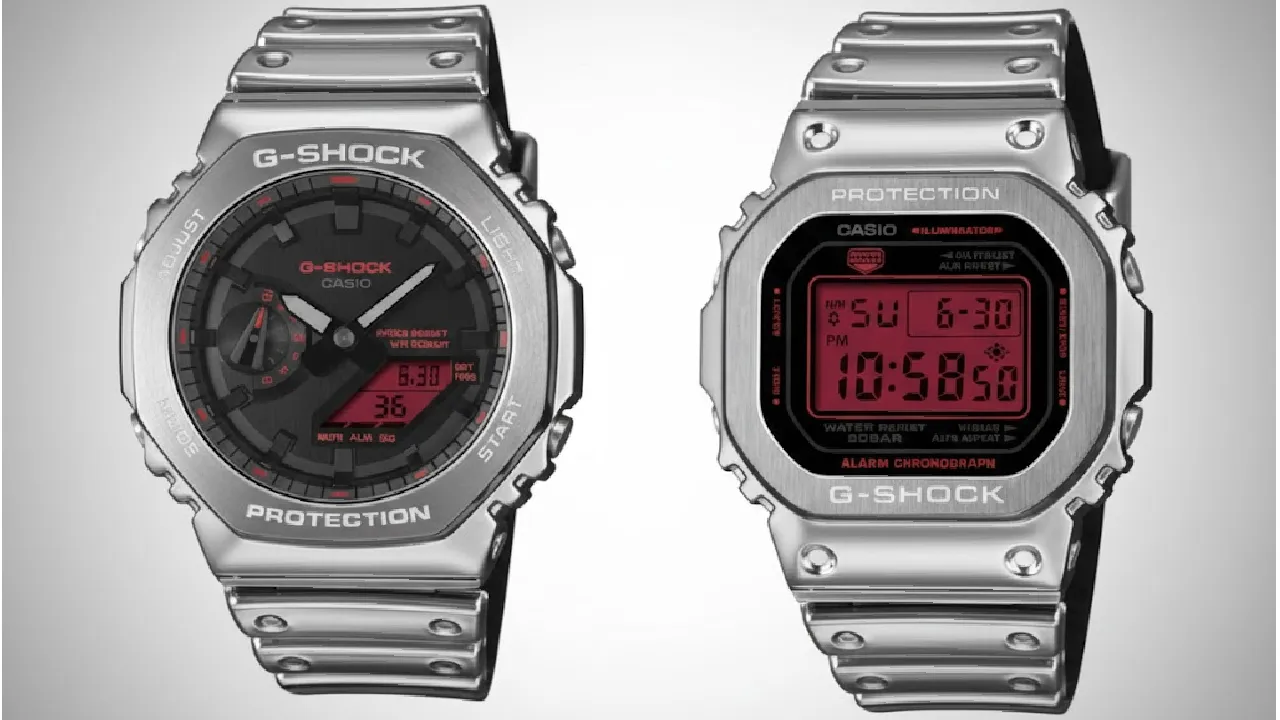 New Metal Casio G-Shocks with Red Displays(3)