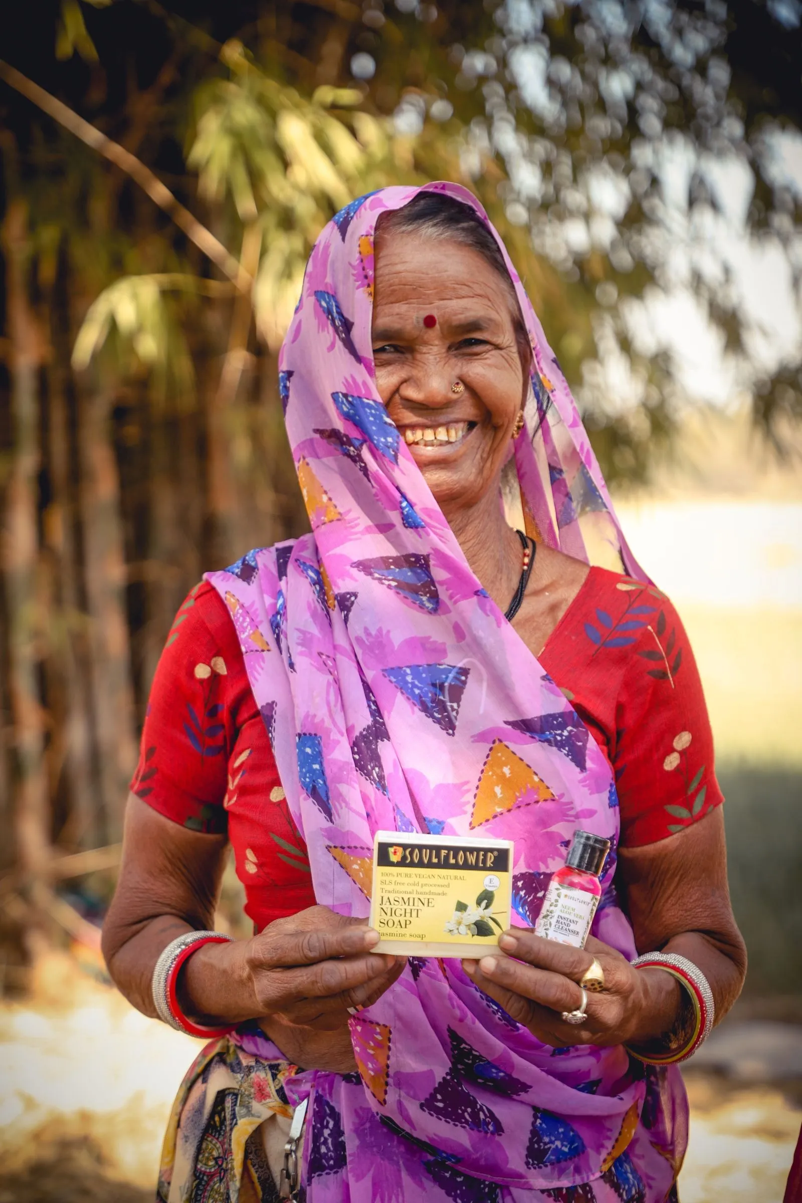 lady with product
