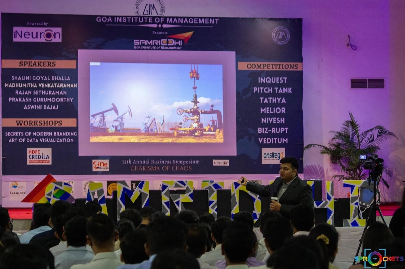 Aswini Bajaj as a guest lecturer at an educational institute
