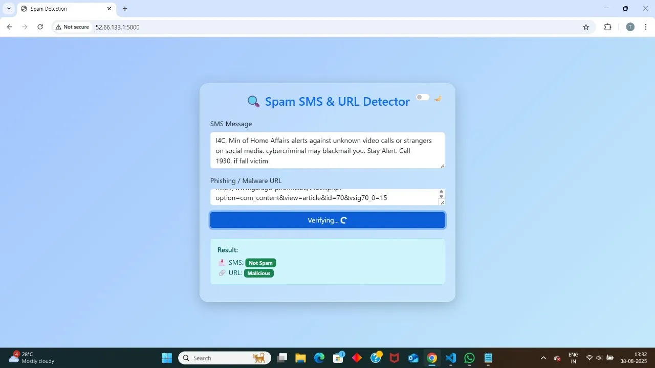 spam url detetctor