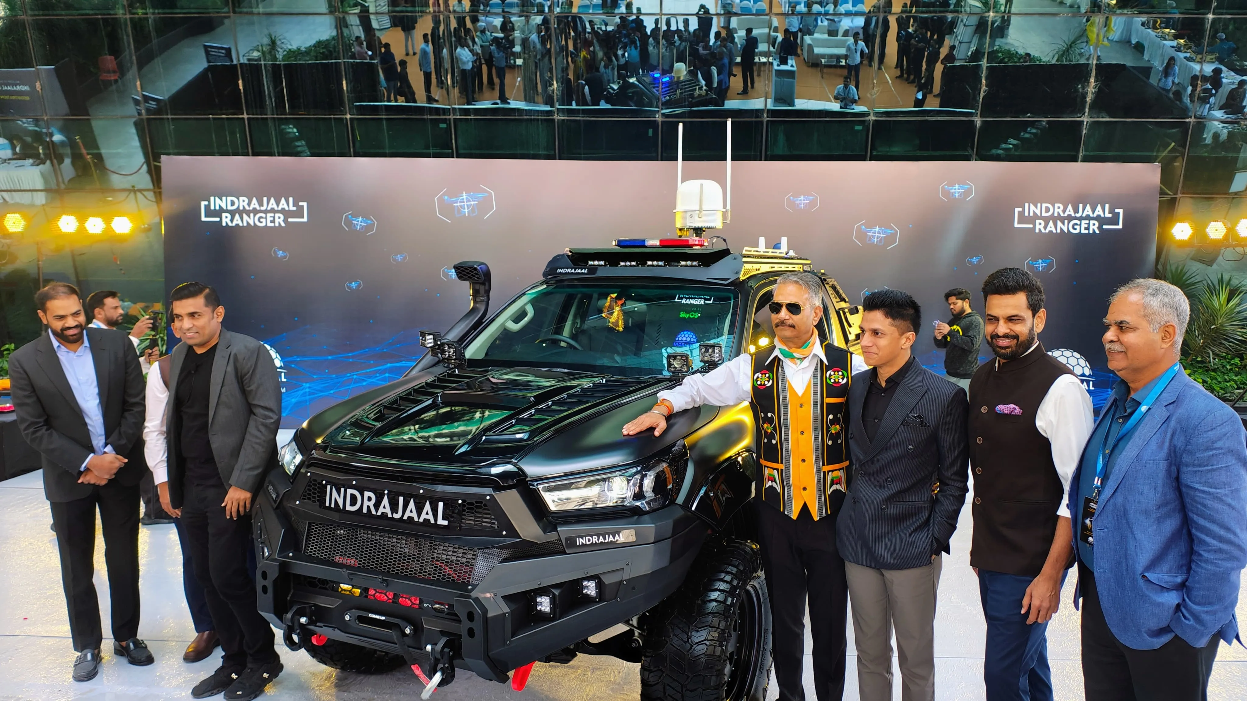 Indrajaal Drone Defence Team at the unveiling ceremony of the Indrajaal Ranger
