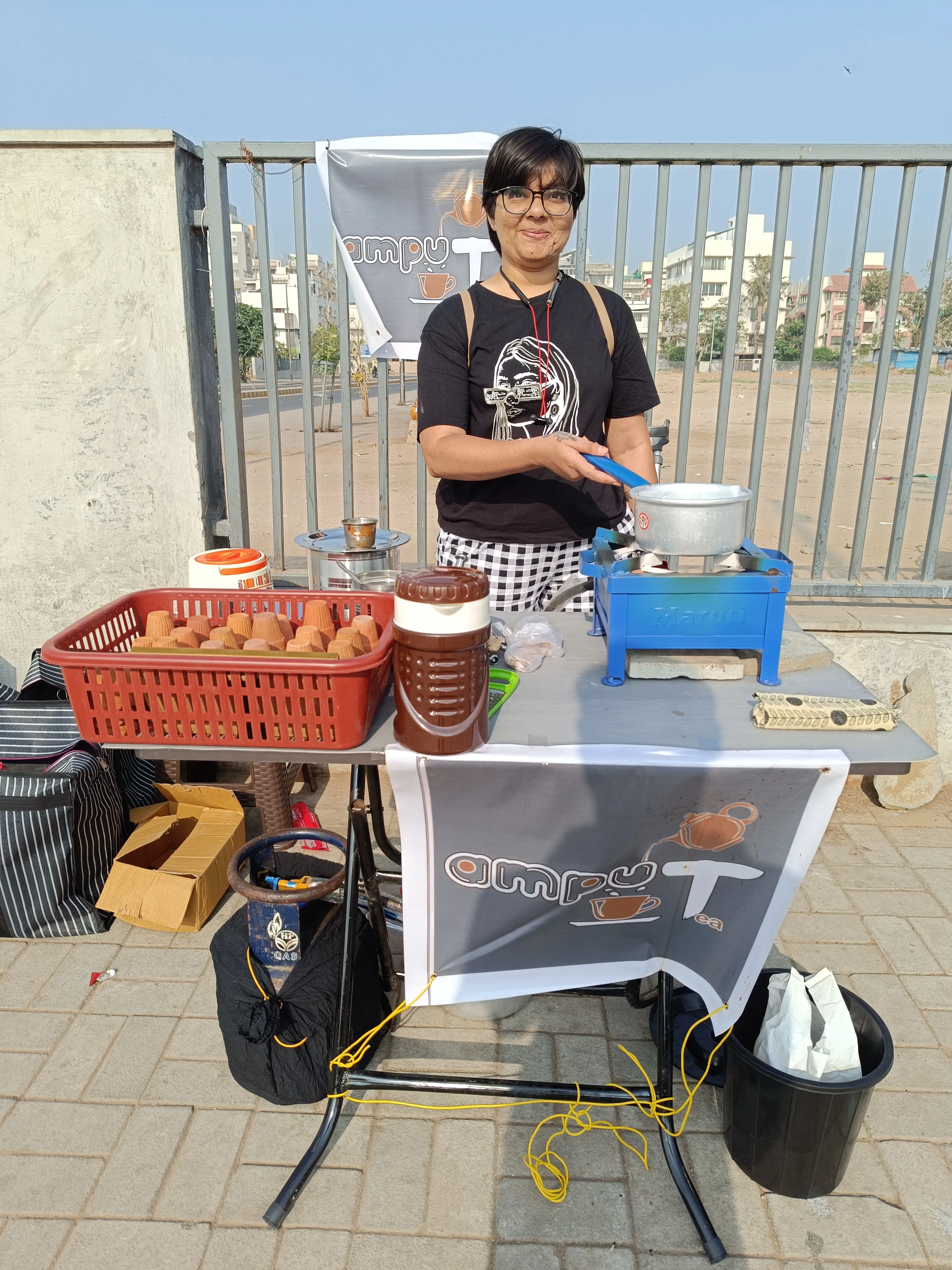 Neha Bhatt at her Tea Stall