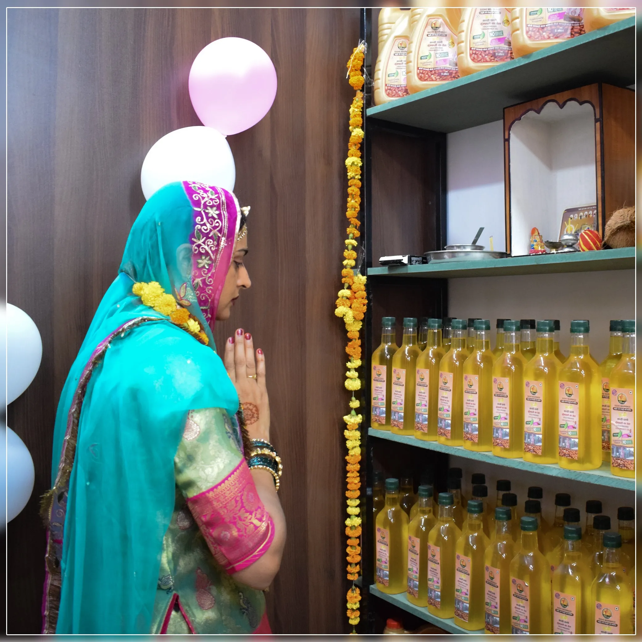 Kaushalya at one of the retail stores of Sidhi Marwadi