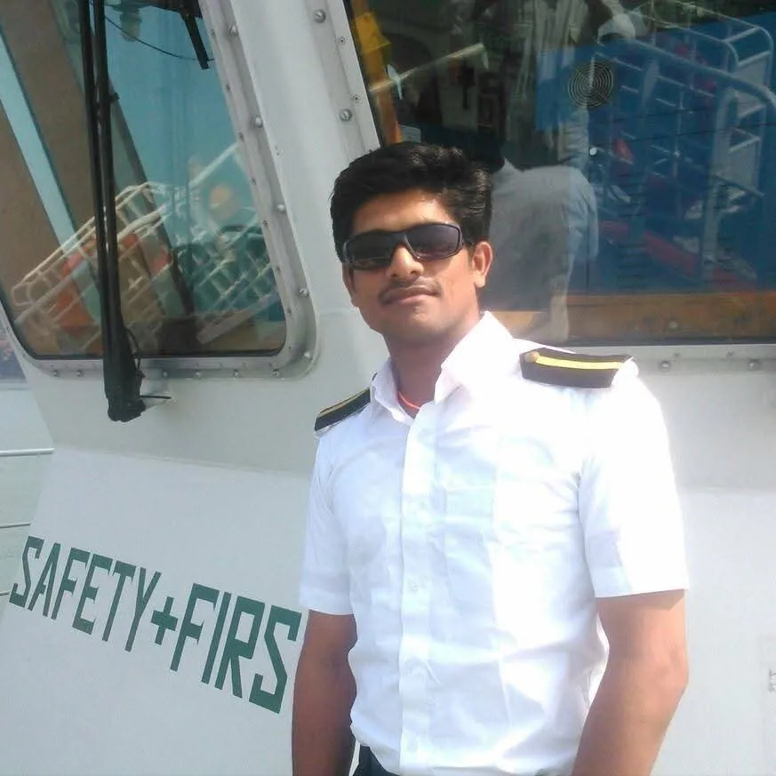 Rahul during his time in the Merchant Navy between 2011 and 2016