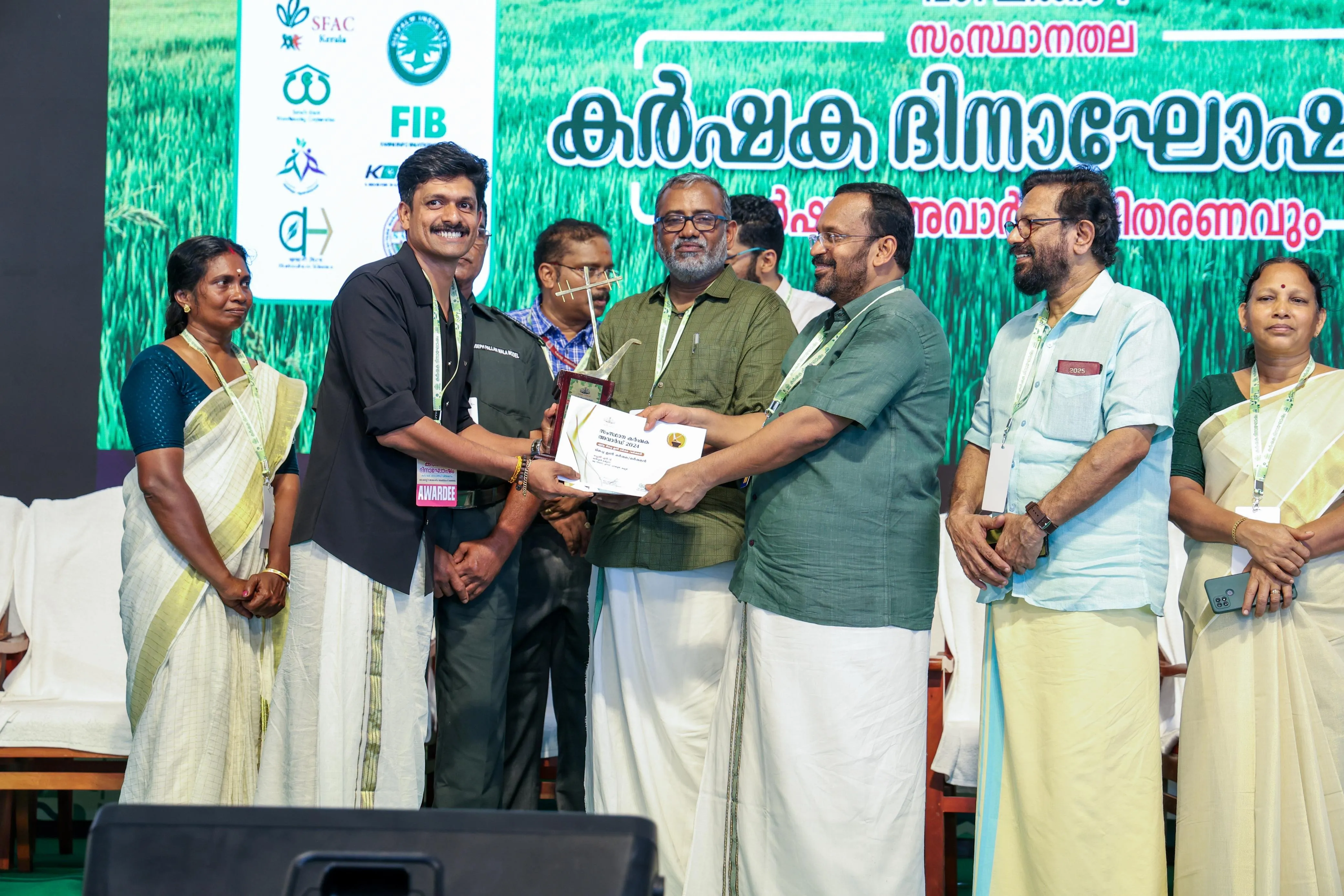 Rahul received the Best Mushroom Farmer Award from the Kerala Government in 2025